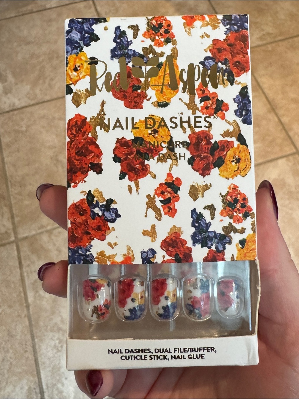 NIB Red Aspen From Danielle’s Studio Press-On Nail Dashes